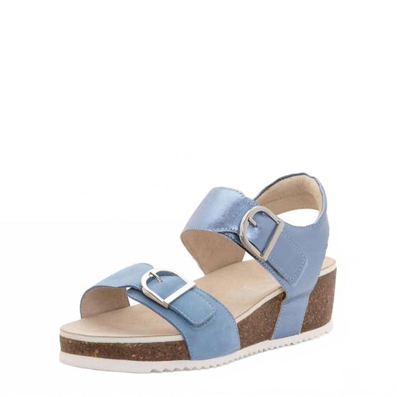 NEW ARA women's nova sandal in sky blue - Picture 1 of 4